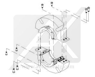 Scheme of mounting unplagged SPLITBOX mechanical seals